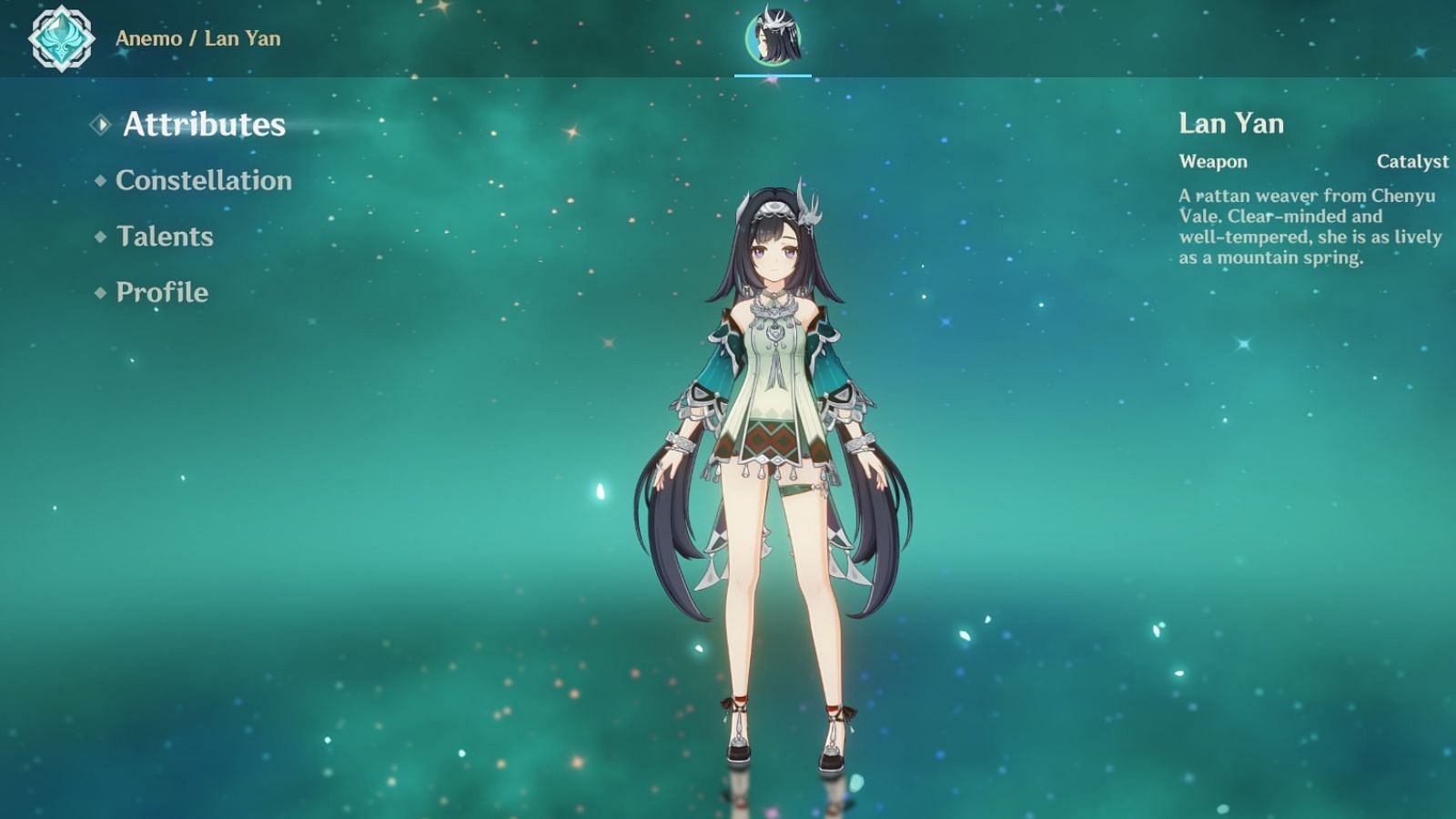 Screenshot of Lan Yan (Image via HoYoverse)